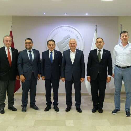 TBD Genel Başkanı Sayın Rahmi AKTEPE ve TBD Heyeti Eskişehir Ticaret Odası Başkanı Metin GÜLER’i Makamında Ziyaret Etti
