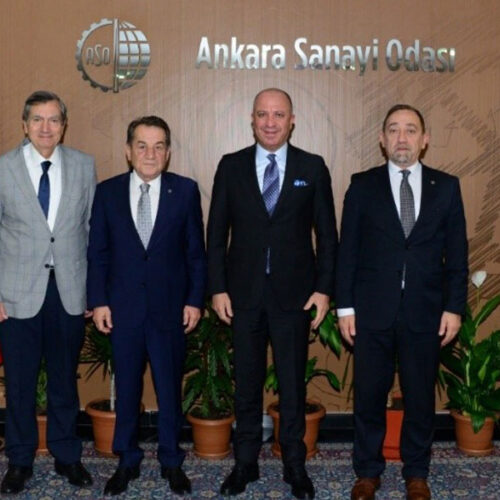 TBD Genel Başkanı Sayın Rahmi AKTEPE ve TBD Heyeti Ankara Sanayi Odası Başkanı Sayın Seyit ARDIÇ’ı Makamında Ziyaret Etti