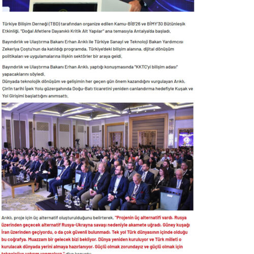 Arıklı Antalya’da Konuştu: KKTC’de Yeni Bir İdeal Geliştirdik, 2024’te Her Eve Fiber Kablo Götüreceğiz – YENİ BAKIŞ