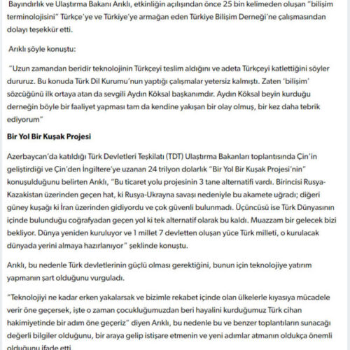 Arıklı Türkiye Bilişim Derneğinin Etkinliğine Katıldı – BAĞIMSIZ GAZETE