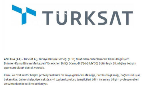 Türksat’tan Türkiye Bilişim Derneği Etkinliğine İletişim Desteği – ANADOLU AJANS