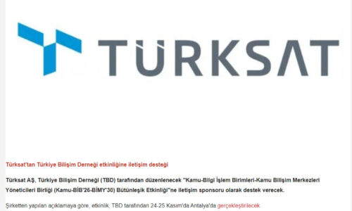 Türksat’tan Türkiye Bilişim Derneği Etkinliğine İletişim Desteği – EKONOMİ DÜNYA