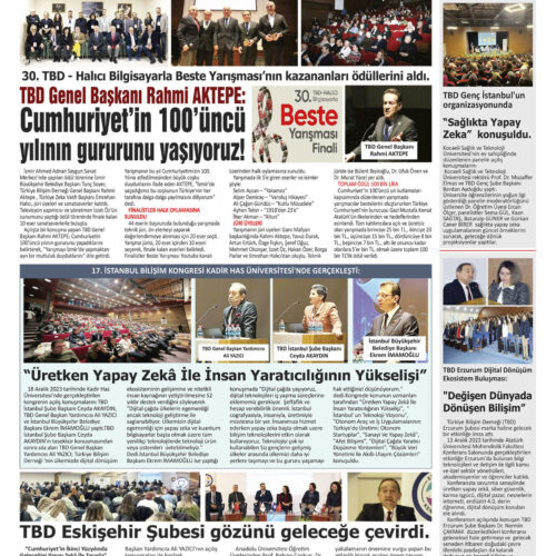 30. TBD – Halıcı Bilgisayarla Beste Yarışması’nın Kazananları Ödüllerini Aldı – BİLİŞİM HABER