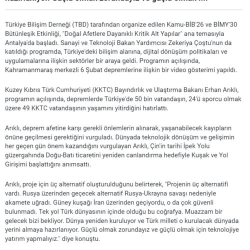 Türkiye’deki Bilişim ve Dijital Dönüşüm Antalya’da Masaya Yatırılıyor – ANTALYA HABER