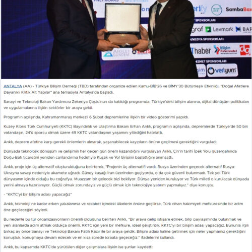 Türkiye’deki Bilişim ve Dijital Dönüşüm Antalya’da Masaya Yatırılıyor – BATI AKDENİZ