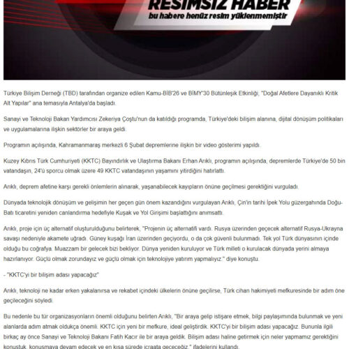 Türkiye’deki Bilişim ve Dijital Dönüşüm Antalya’da Masaya Yatırılıyor – HABER16