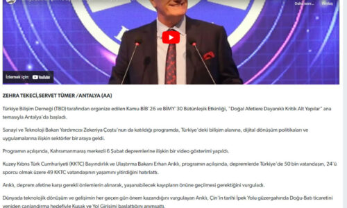 Türkiye’deki Bilişim ve Dijital Dönüşüm Antalya’da Masaya Yatırılıyor – MARASPOSTA