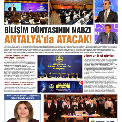 Bilişim Dünyasının Nabzı Antalya’da Atacak – BİLİŞİM HABER