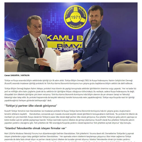 Ruslarla Bilişim Alanında İşbirliği – EKONOMİM