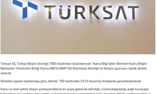 Türksat’tan Türkiye Bilişim Derneği Etkinliğine İletişim Desteği – AÇIK SÖZ