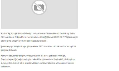 Türksat’tan Türkiye Bilişim Derneği Etkinliğine İletişim Desteği – E-KARAMAN
