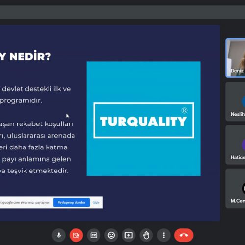 Üyemiz Deniz Bozar İle Birlikte E-Turquality Webinarı Gerçekleştirdik